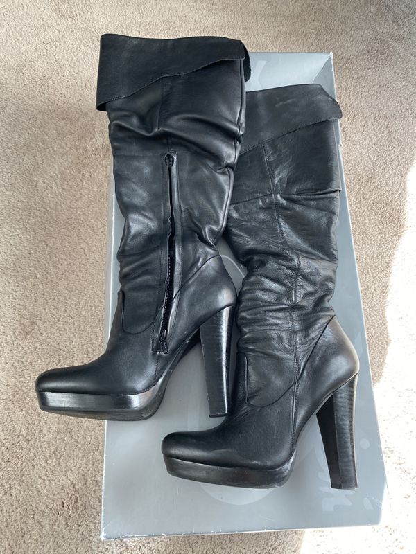 jessica simpson black high heel boots