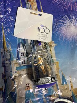 Disney 100th Anniversary Tinker Bell Glass Dome Ornament