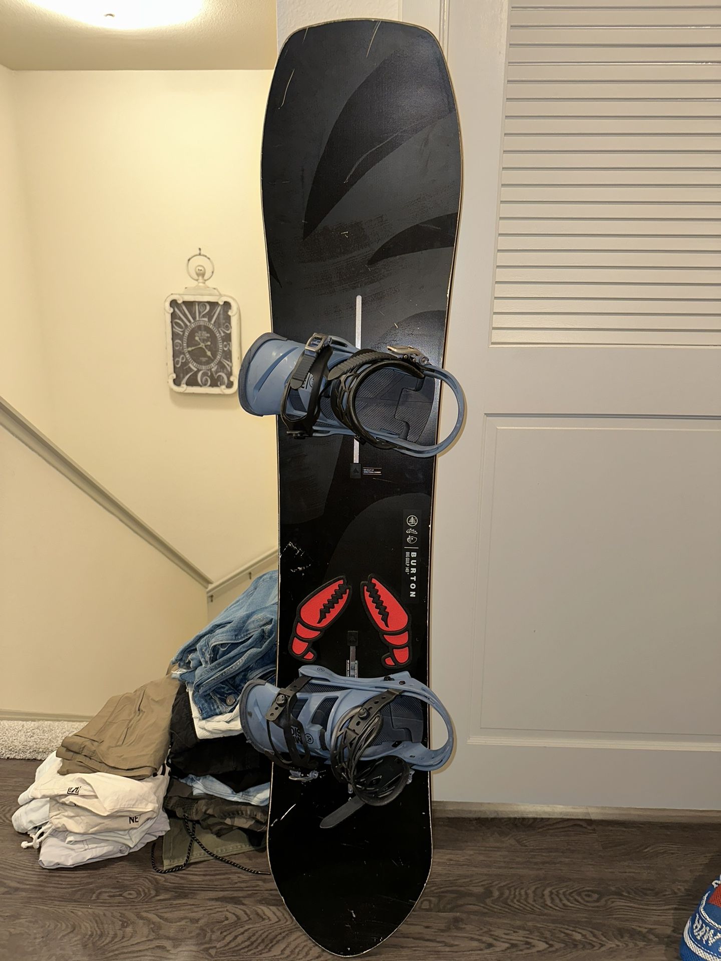 149 Burton Big Gulp Snowboard With Burton Mission Bindings