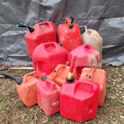 Gas Cans Lot Of 10