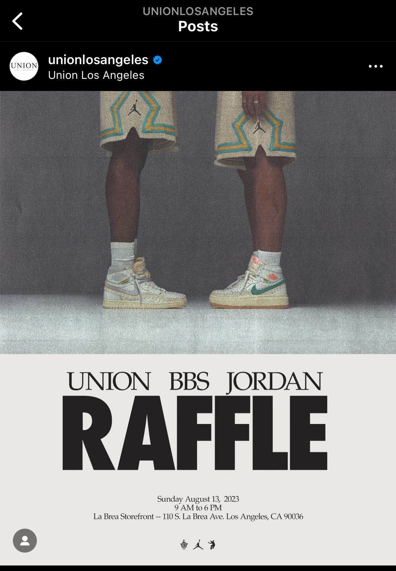 Union Jordan 1 Raffle Tickets Available BBS for Sale in Los Angeles CA OfferUp