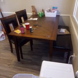 Kitchen Table W/ 2chairs & Bench