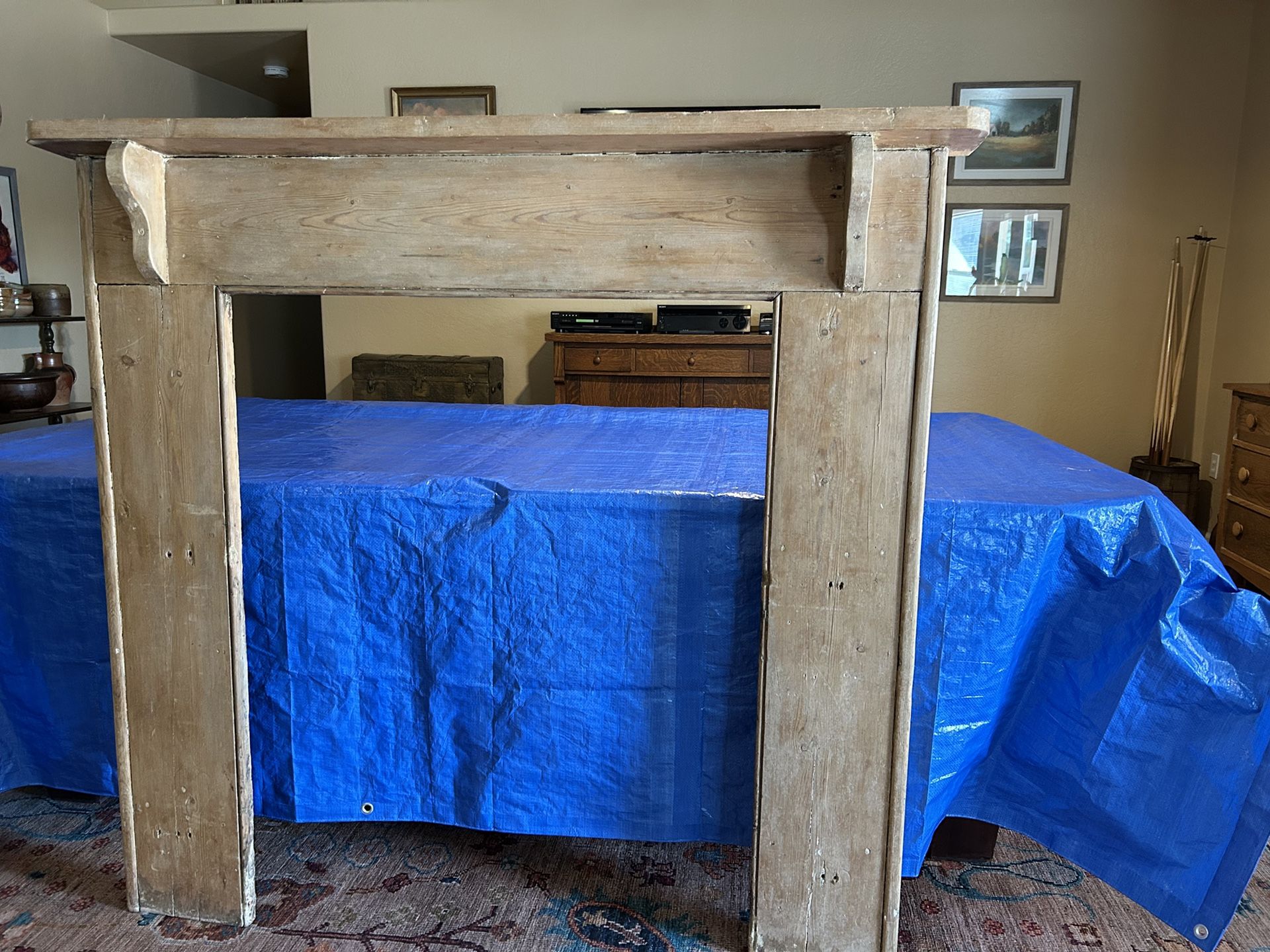 Antique Pine English Mantle
