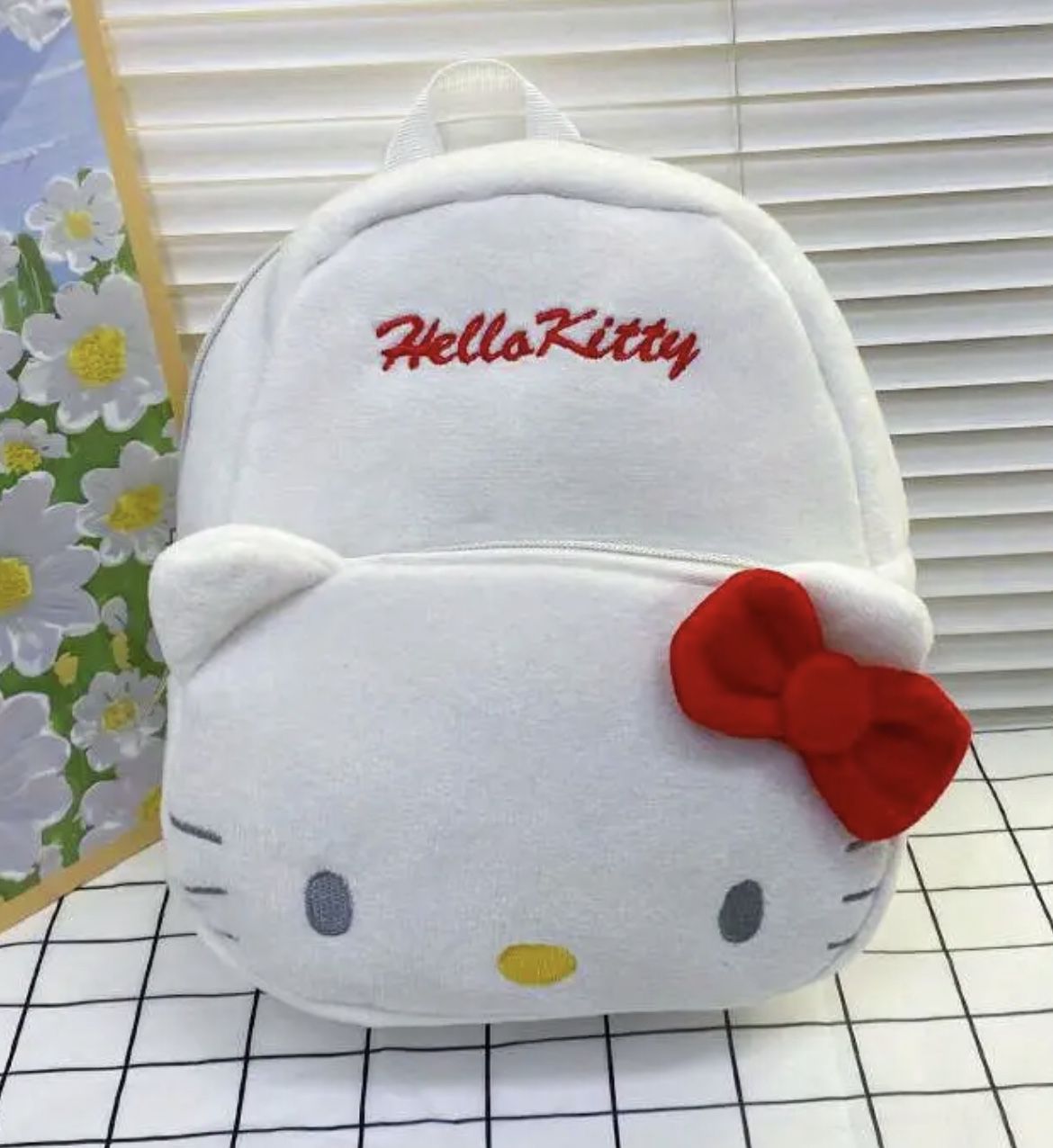 Hello kitty plushy backpack