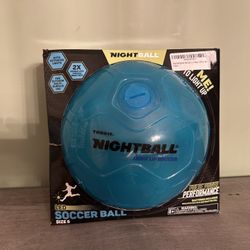 Nightball Light Up Soccer Ball - Glow in The Dark - Kids 8-15 - Sports Gift 
