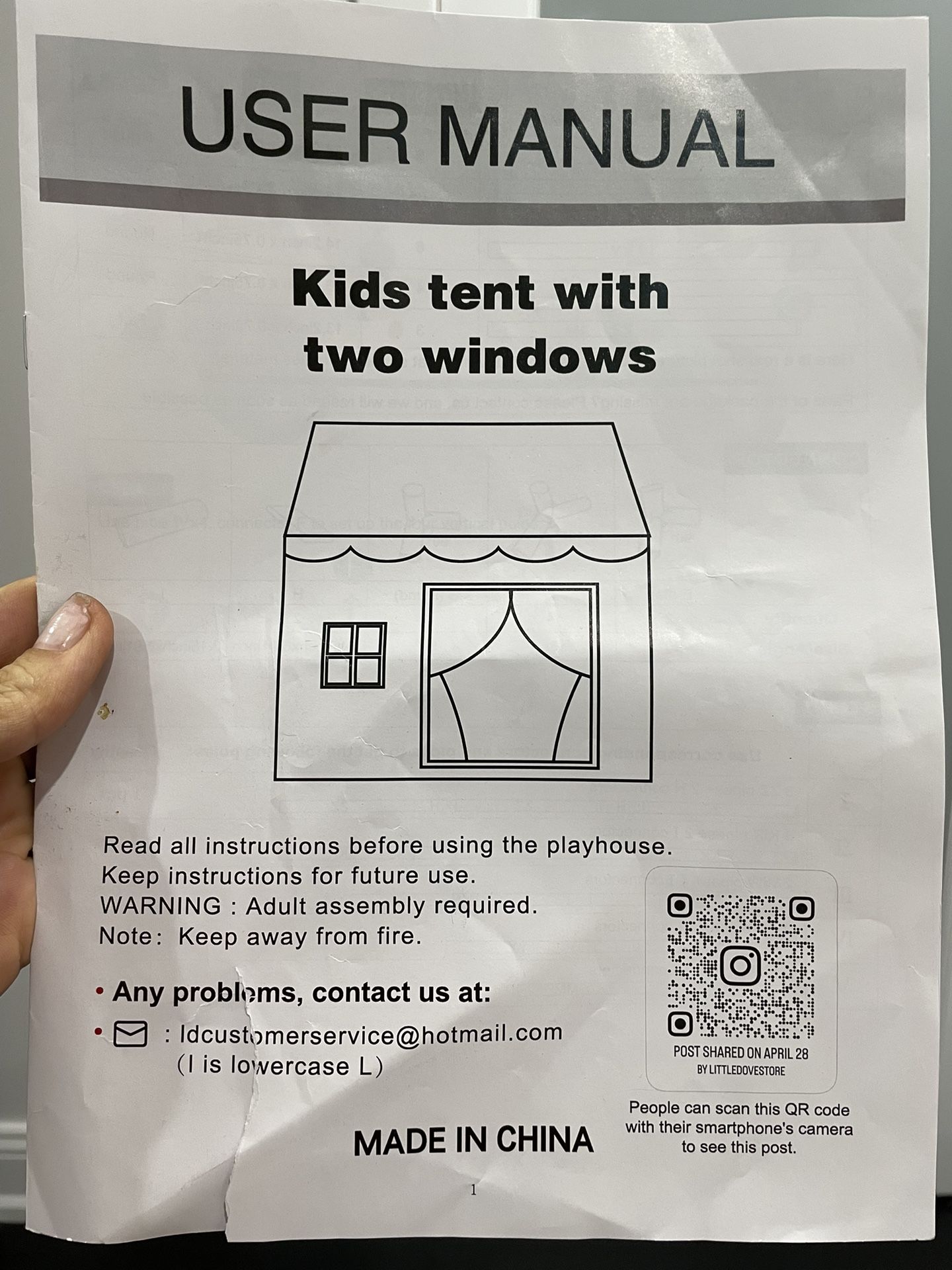 Kids Play House Tent