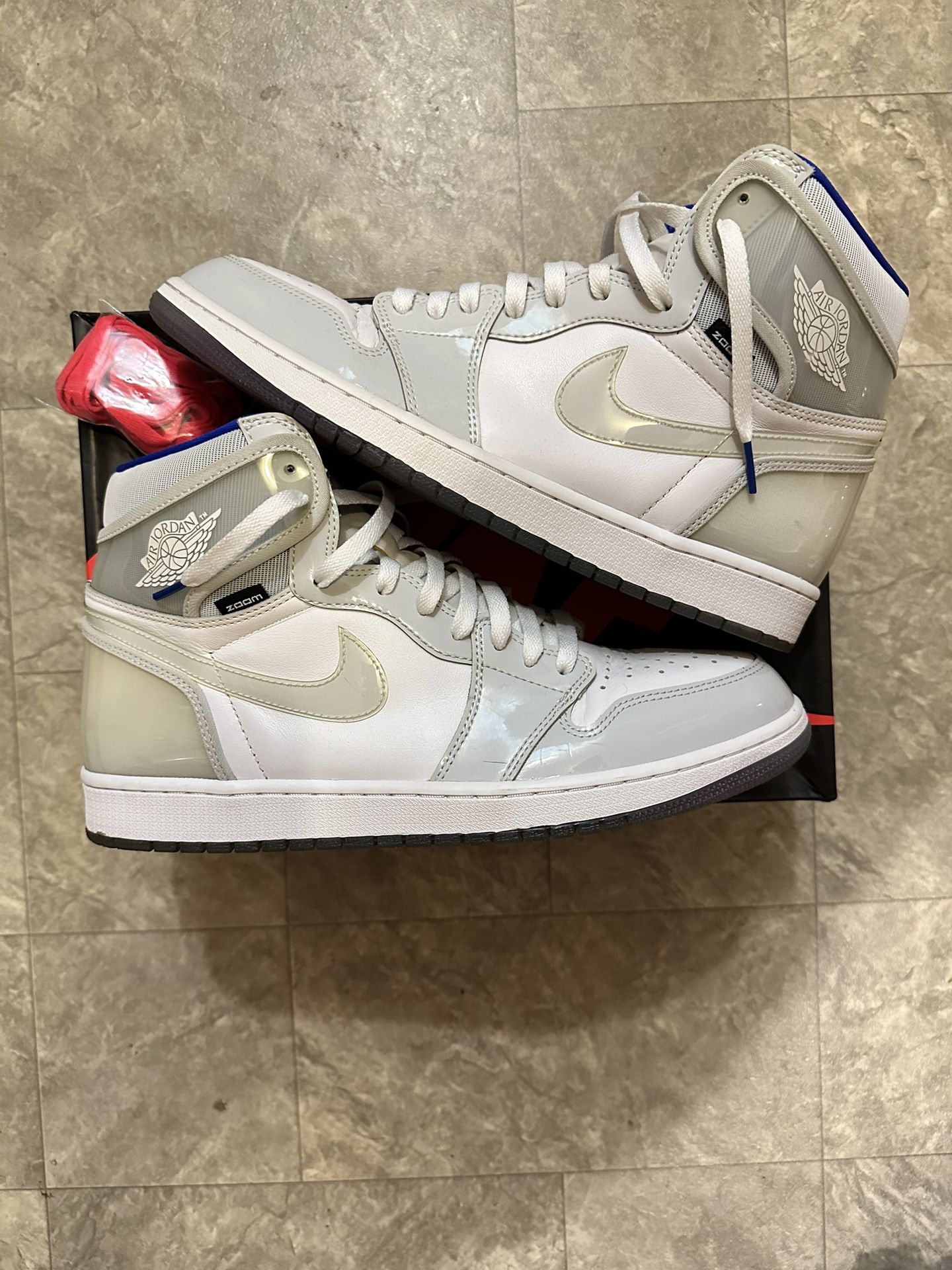 Jordan 1 Retro High ‘Zoom White Racer Blue’ Size 13 [CK6637-104]
