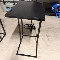 Two Black End Tables