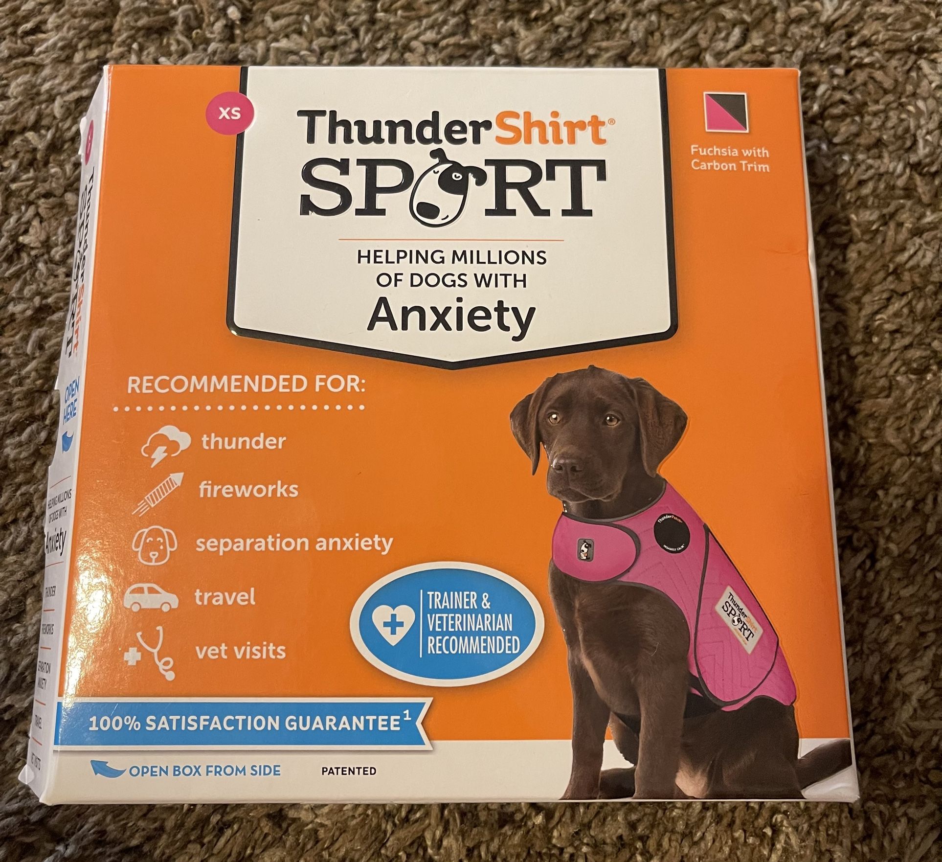 XS fuchsia, dog thunder shirt