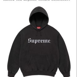NEW SUPREME old English hoodie Size MEDIUM ( Trade Me Or Buy It)