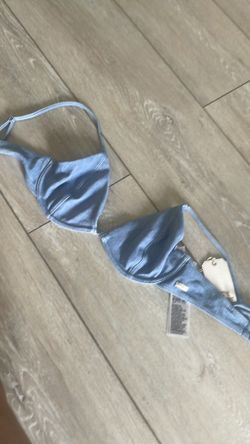 New Denim Bikini Top By Billabong And Wrangler - Medium 
