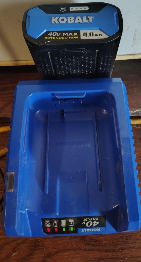 40v KOBALT BATTERY AND CHARGER