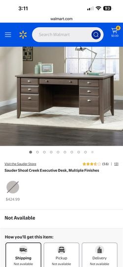 Sauder Shoal Creek Executive Desk
