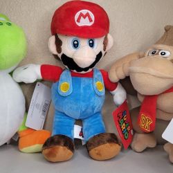 12" Super Mario Plushies Mario DK Yoshi