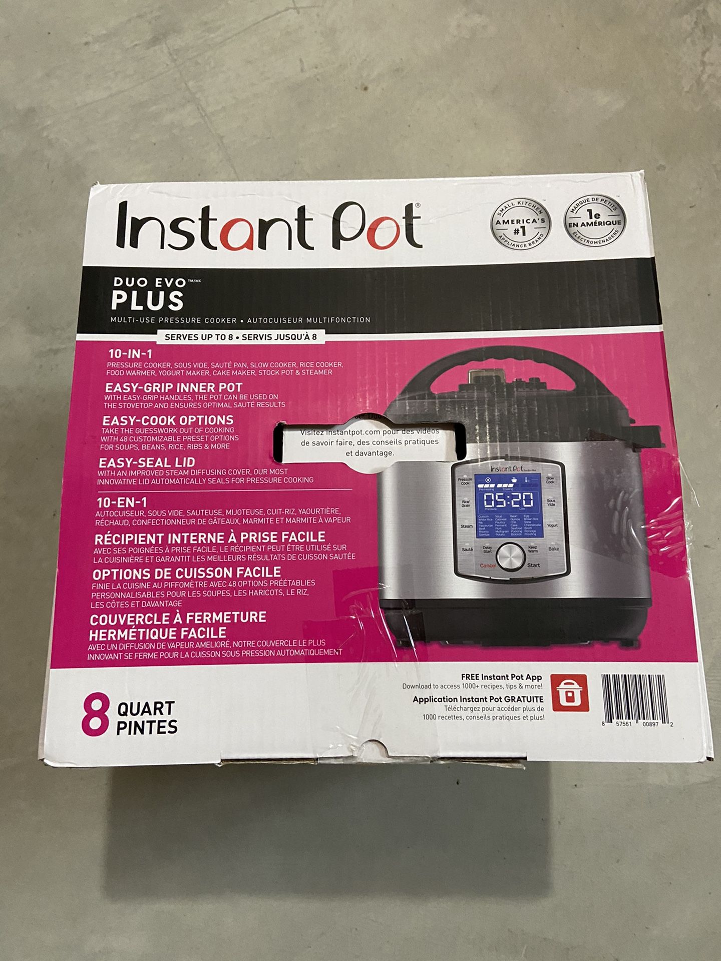 Instant Pot 8 quarts Duo Evo Plus