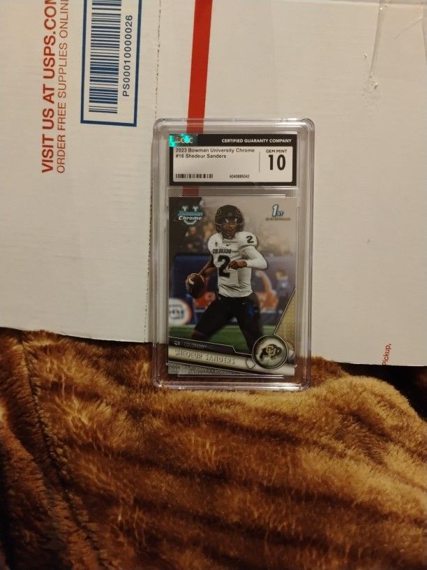 2023 BOWMAN UNIVERSITY CHROME SHEDEUR SANDERS CGC CERTIFIED GEM MINT 10