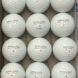 12 Kirkland White Golf Balls 5/4a Lot D213