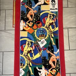Vtg 1996 Authentic Olympic Games Atlanta 1996 Centennial Sports Beach Towel New