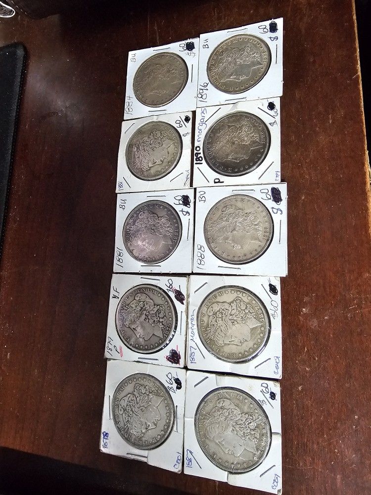 One Dollar Silver Morgan Coins