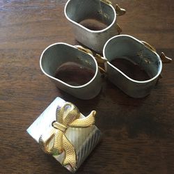 Silver Plated Napkin Rings, Set Of Four, X2