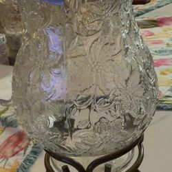 7" Pillar Candleholder with Metal Holder 10 Inch