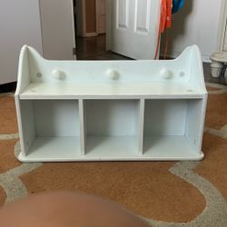 Wall Shelf with Hooks & Cubbies 