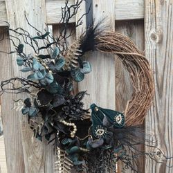 Handcrafted Gothic Glam Wreath