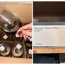 BRAND NEW | 12 Champagne | 12 Wine Glasses | 12 All Purpose Glasses