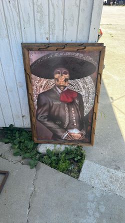 PANCHO VILLA In Wooden Frame