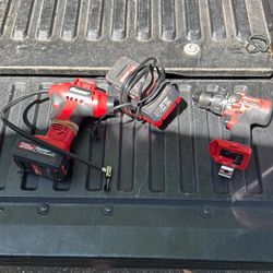 Drill, Air Pump And Two Batteries 