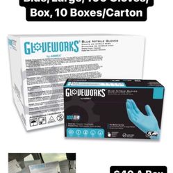 Blue Gloves Size larch  and Miriam 