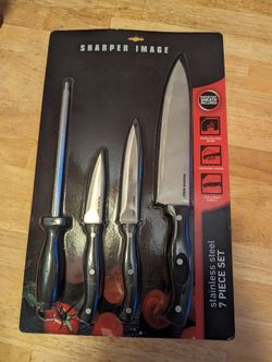 Sharper Image 7 Piece Stainless Steel Knife set