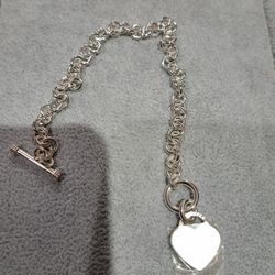 Sterling Silver Rolo Charm Bracelet 