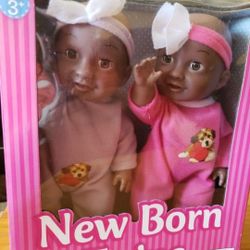 (NEW) TWIN NEW  BORN BABY DOLLS