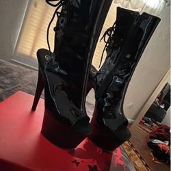 Pleasers, Open-toe Boots,SZ10