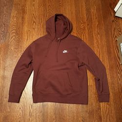 Men's Oxen Brown Nike Sportswear Club Fleece Pullover Hoodie Medium