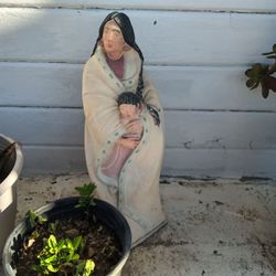Ceramic Native Mama and Baby