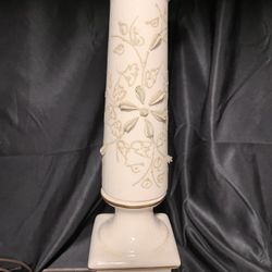 Vintage Porcelain Decorative Floral Table Lamp with Shade 