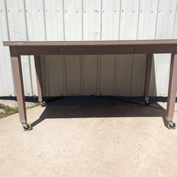 Vintage Tanker Desk Or Work Table 