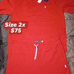 Men's polo shorts set