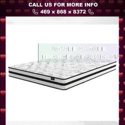 8 Inch Chime Innerspring White Queen Mattress in a Box