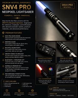 Snv4 pro neopixel lightsaber custom fix saber “used”
