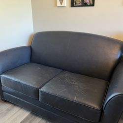 Leather Chair And Matching Love Seat