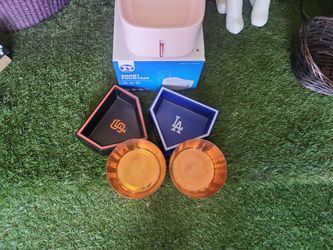 Dog bowls.