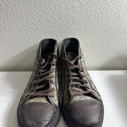 Gucci GG Brooklyn California High Top leather Logo monogram canvas Size 9.5 G