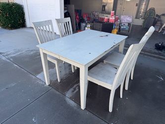 Wood table and 4 chairs