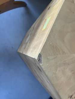 End Table Chipped Corner
