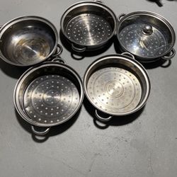 Stainless Steel Steamer Pot Set (Multiple Pieces)