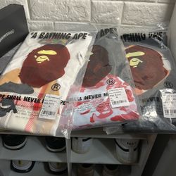 3 Bape Tees Medium 