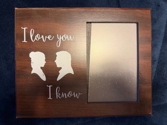 Star Wars 'I Love You I Know' Wood Photo Frame